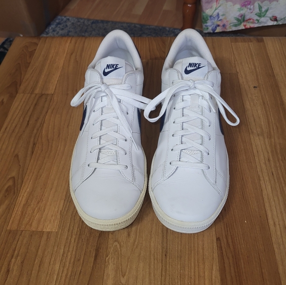 Nike Court Tennis Sneakers Mens Size 11 White And Blue - Picture 4 of 8